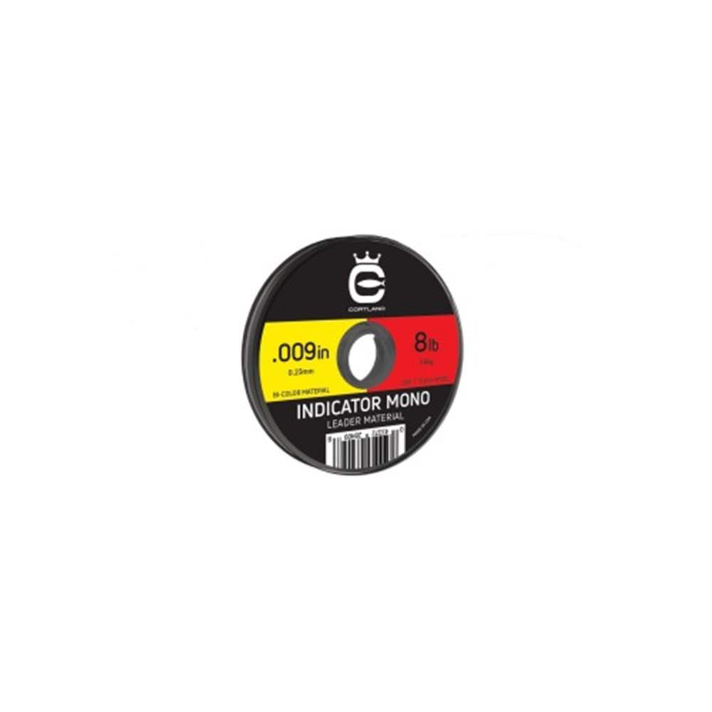 Cortland Indicator Mono, Bi-Colour Red And Yellow 8Lb Fly Fishing Leader (Length 50ft / 15.3m)