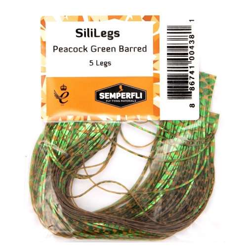 Semperfli SiliLegs Peacock Green Barred
