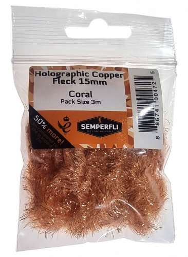 Semperfli Copper Tinsel Fleck 15mm Large Coral
