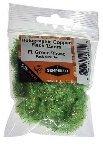 Semperfli Copper Tinsel Fleck 15mm Large Fl Green Rhyac