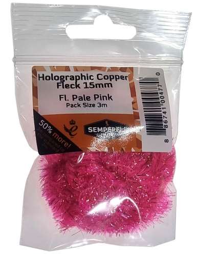 Semperfli Copper Tinsel Fleck 15mm Large Fl Pale Pink