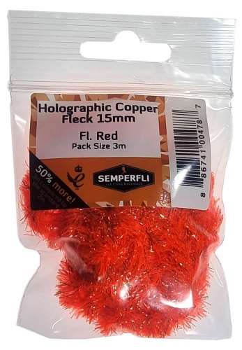 Semperfli Copper Tinsel Fleck 15mm Large Fl Red