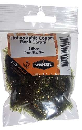 Semperfli Copper Tinsel Fleck 15mm Large Olive
