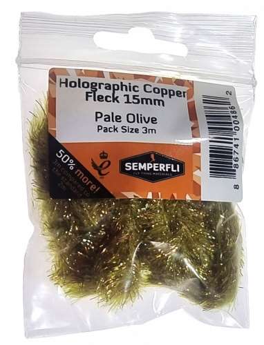 Semperfli Copper Tinsel Fleck 15mm Large Pale Olive