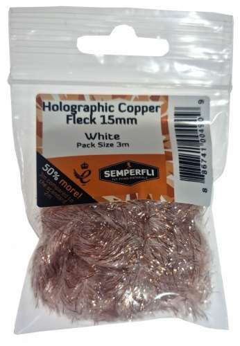Semperfli Copper Tinsel Fleck 15mm Large White
