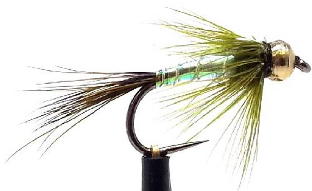 The Essential Fly Barbless Bead Head Olive Twinkle Fishing Fly
