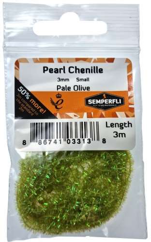Semperfli Pearl Chenille 3mm Pale Olive