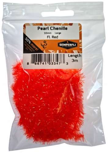 Semperfli Pearl Chenille 10mm Fl Red