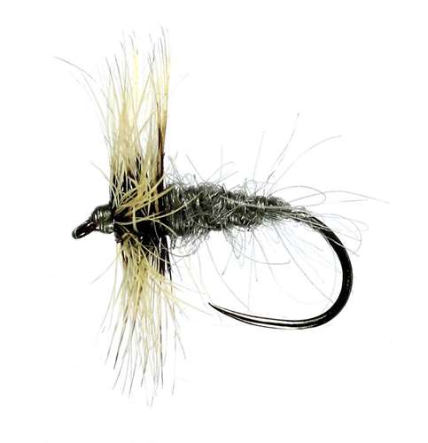 Caledonia Flies Grey Duster Hackled Dry Barbless #16 Fishing Fly