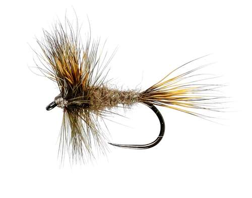 Caledonia Flies Grey Wulff Winged Dry Barbless #14 Fishing Fly