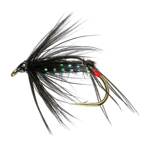 Caledonia Flies Black Hopper #12 Fishing Fly Barbed Dry Fly