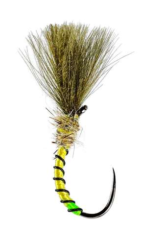 Caledonia Flies Fluo Owl Shuttle Barbless #12 Fishing Fly