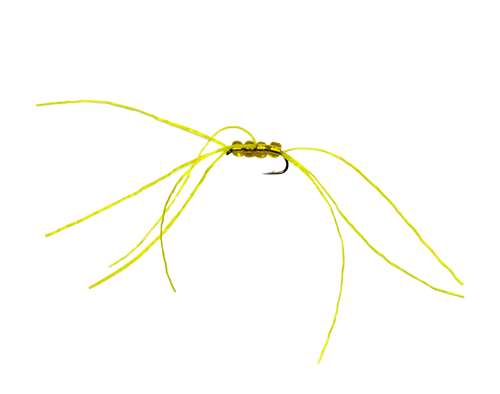 Caledonia Flies Yellow Beaded Quad Worm #10 Fishing Fly