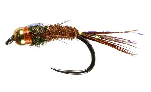 Caledonia Flies Gold Bead Flashback Pheasant Tail Barbed #16 Fishing Fly