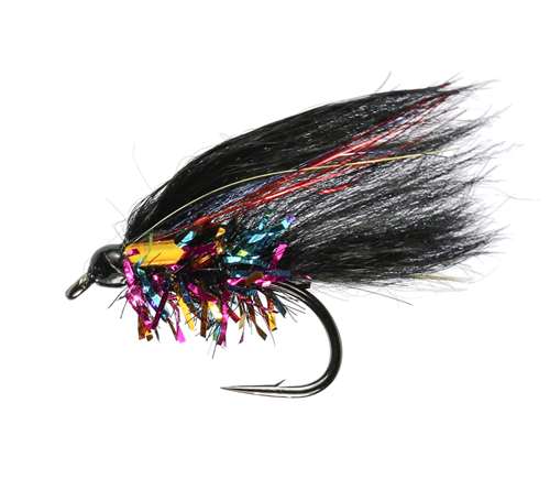 Caledonia Flies Black Razzle Cat #10 Fishing Fly Barbed Lure or Streamer Fly