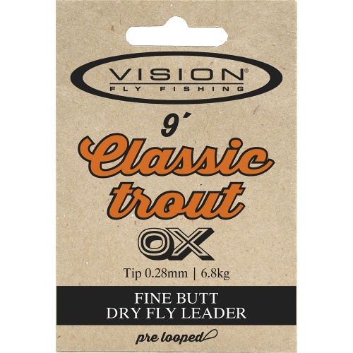 Vision Leader Classic Trout 8.4Lb / 3.8Kg / 3X For Fly Fishing