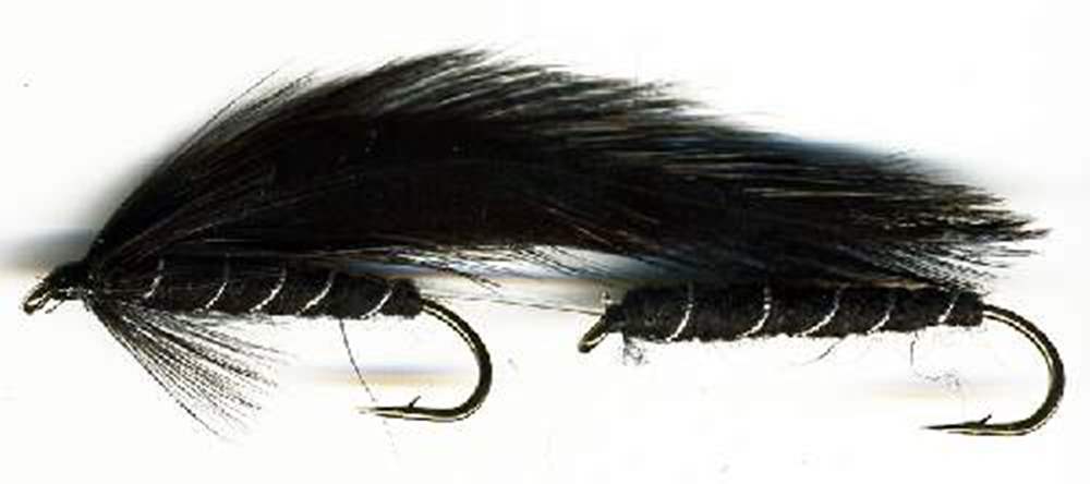 The Essential Fly Black & Silver Tandem Lure Fishing Fly #8