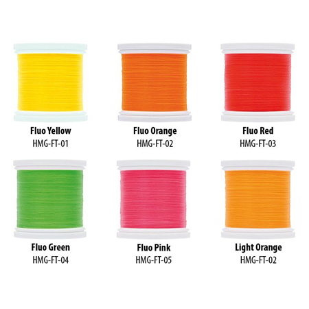 Hemingway's Fluo Thread Fluo Light Orange Fly Tying Threads (Product Length 50 Yds / 45.7m)