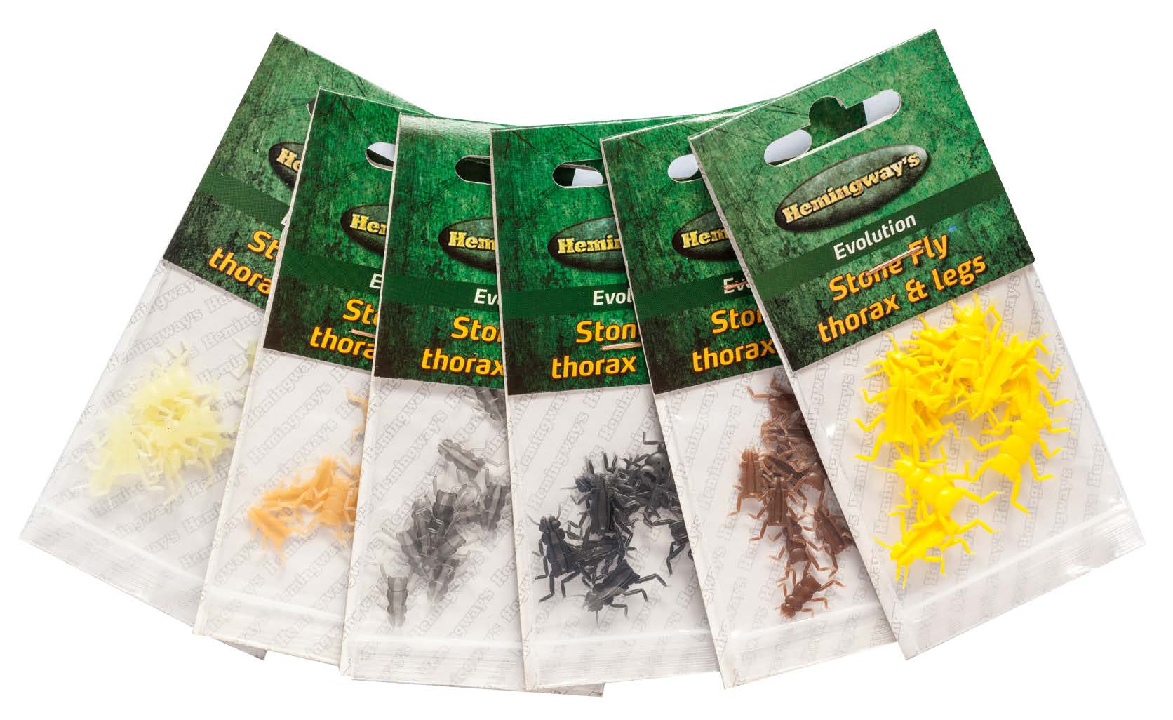 Hemingway's Evolution Stone Fly Thorax & Legs Extra Large Clear Yellow Fly Tying Materials