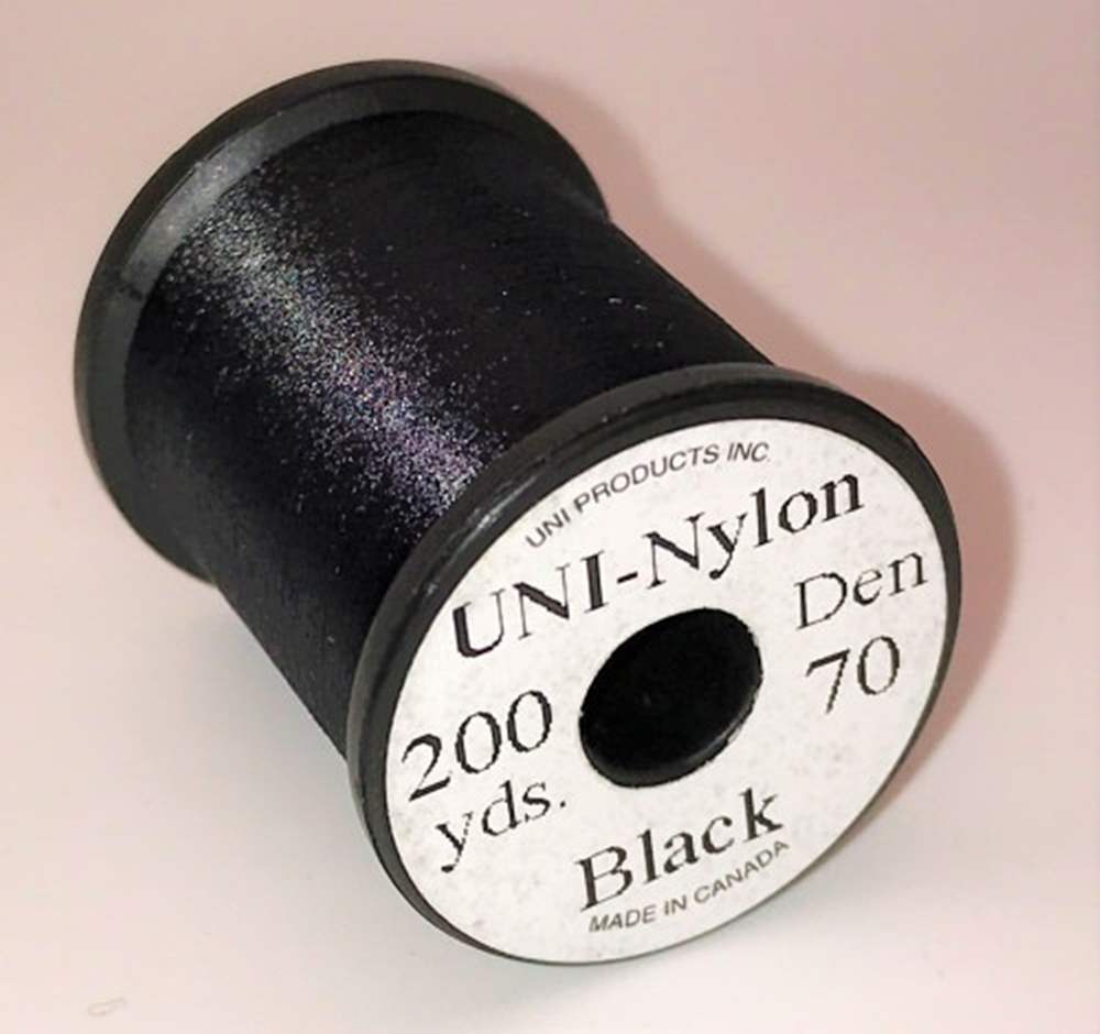 Uni Nylon Extra Strong Thread 70 Denier Black Fly Tying Threads (Product Length 100 Yds / 91m)