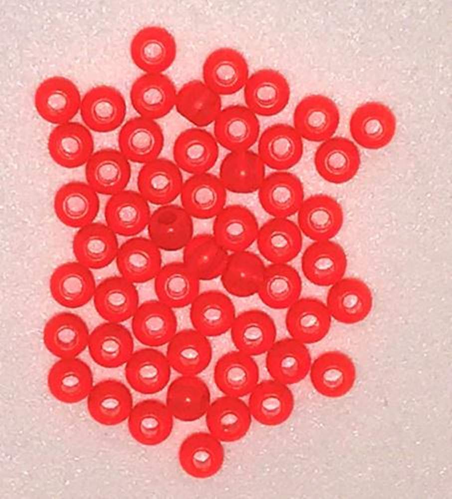 Veniard Firefly Hot Head Beads 4mm Fluorescent Red Fly Tying Materials