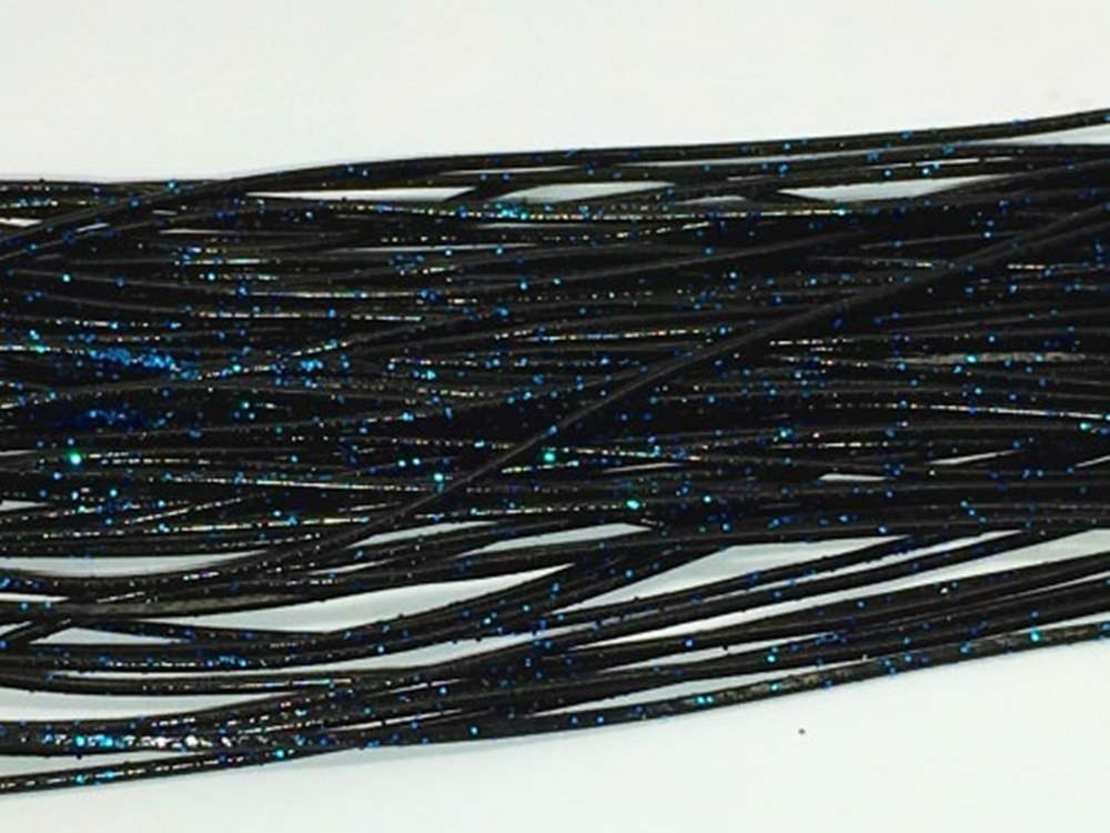 Veniard Silicone Micro Legs Blue Flake Plain Black Fly Tying Materials