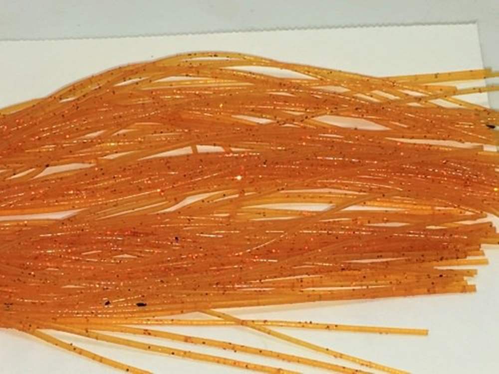 Veniard Silicone Micro Legs Gold Flake Plain Orange Fly Tying Materials