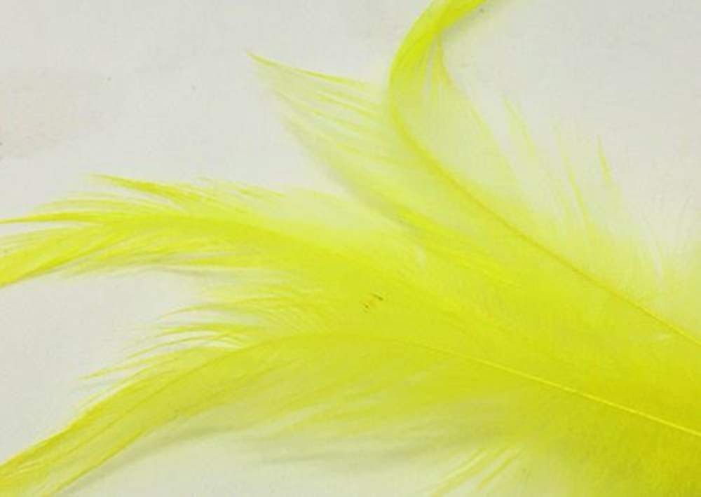 Veniard Loose Short Cock Feather Hackles 1 Gram Fluorescent Yellow Fly Tying Materials