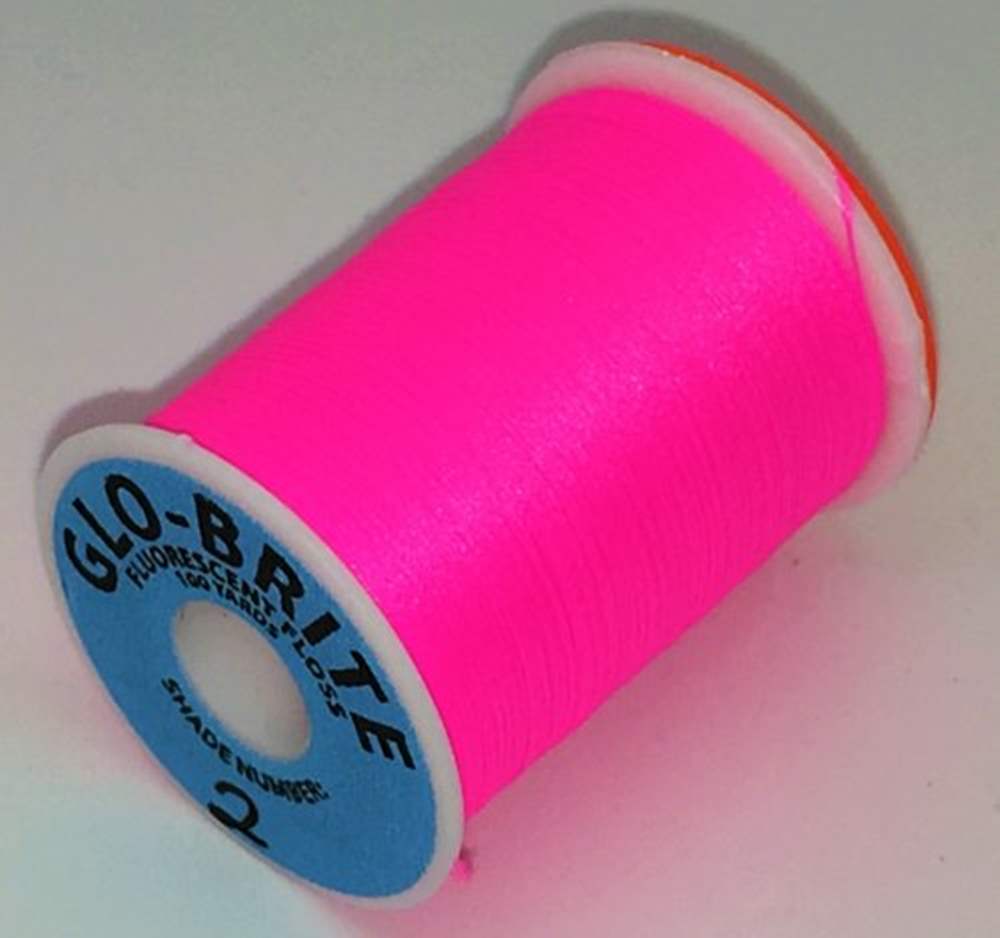 Veniard Glo-Brite Floss 100 Yards Pink #2 Fly Tying Materials (Product Length 100 Yds / 91m)