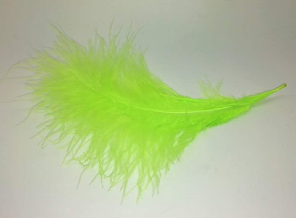 Veniard Turkey Marabou Feathers Fluorescent Chartreuse Fly Tying Materials