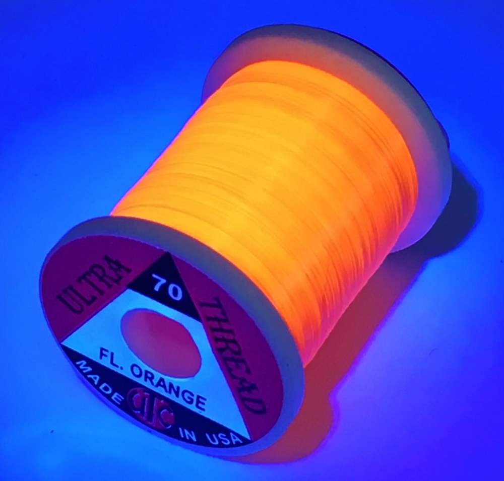 Utc Ultra Thread 70 Denier Fluorescent Orange Fly Tying Threads (Product Length 100 Yds / 91m)