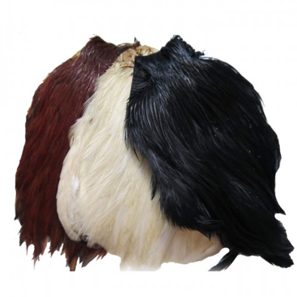 Turrall Indian Cock Feather Hackles Select 30 Feathers Badger Fly Tying Materials