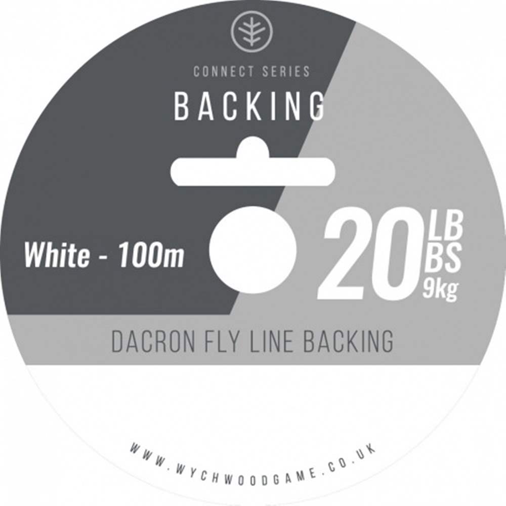 Wychwood Connect Series Dacron Flyline Backing White 20Lb 100m For Fly Fishing