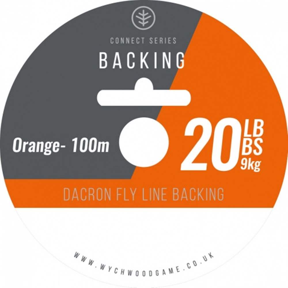 Wychwood Connect Series Dacron Flyline Backing Orange 20Lb 100m For Fly Fishing