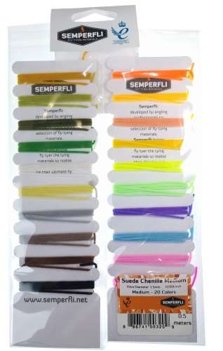 Semperfli Suede Chenille Multicards 1.5mm Mixed 20 Colours