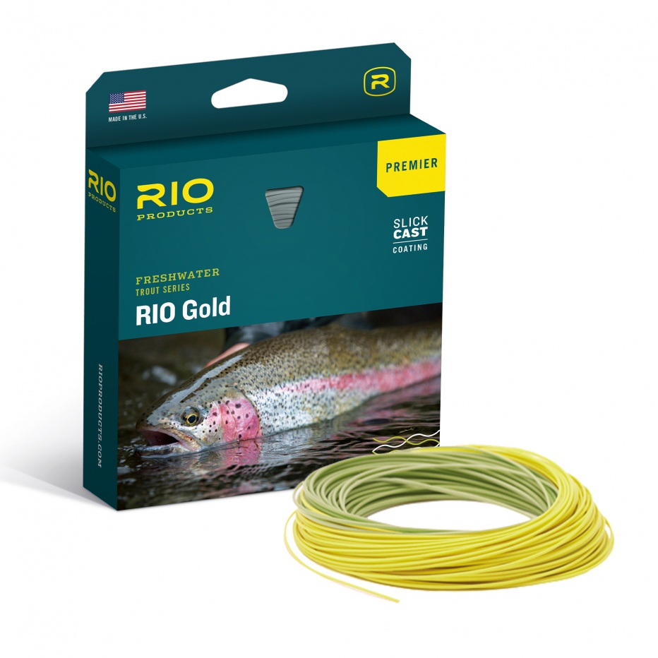 Rio Products Premier Rio Gold Moss / Gold (Weight Forward) Wf7 Flyline (Length 90ft / 27.4m)