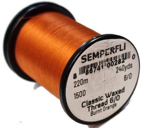 Semperfli Classic Waxed Thread 6/0 240 Yards Burnt Orange