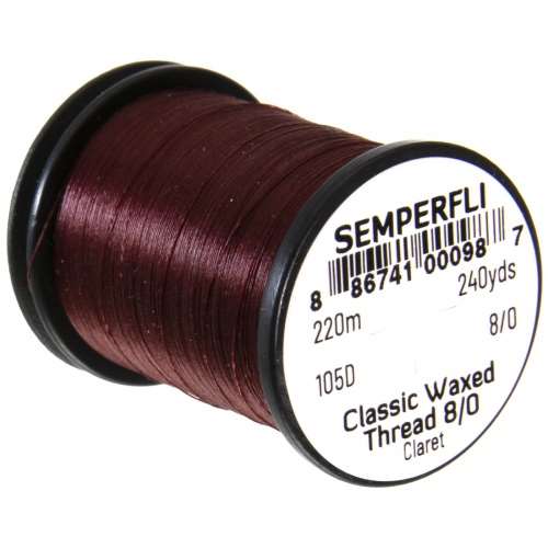 Semperfli Classic Waxed Thread 8/0 240 Yards Claret