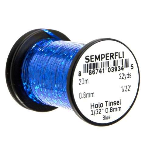Semperfli 1/32 inch Holographic Tinsel Blue
