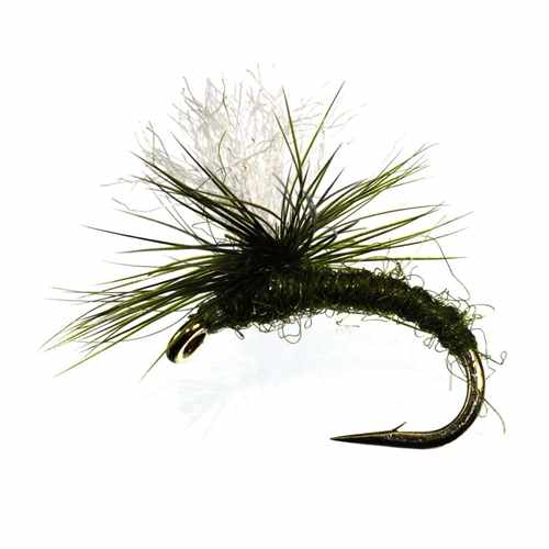 Klinkhammer Olive, White Posts, Heavy Hackle Parachute for Rough Water