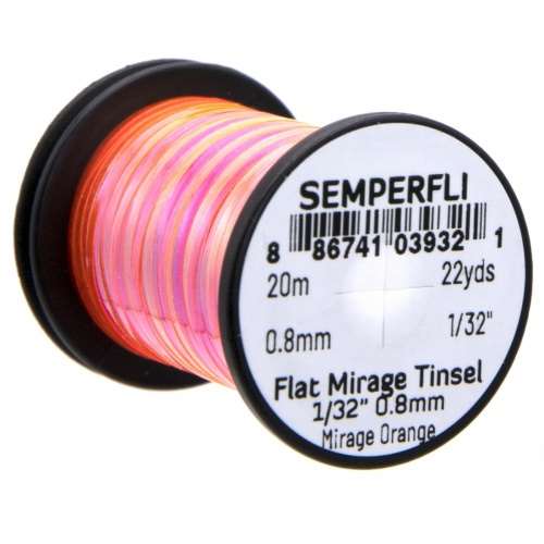 Semperfli 1/32'' Fl. Orange Mirror Tinsel