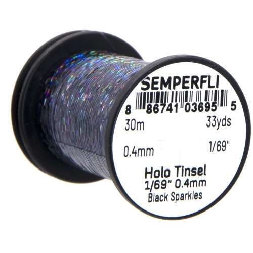 Semperfli 1/69'' Holographic Tinsel Black Sparkle