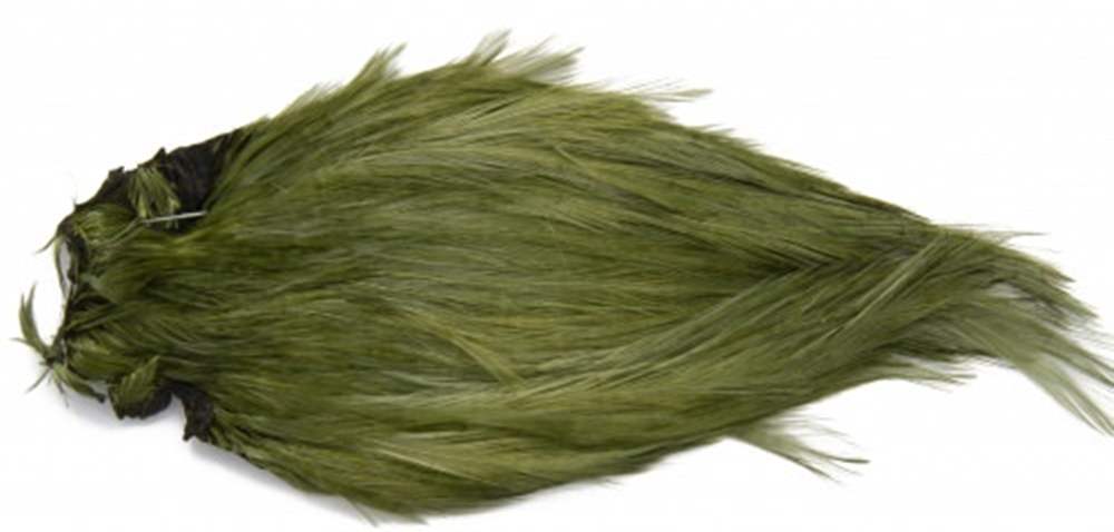Turrall Indian Cock Feather Neck Medium Olive Fly Tying Materials
