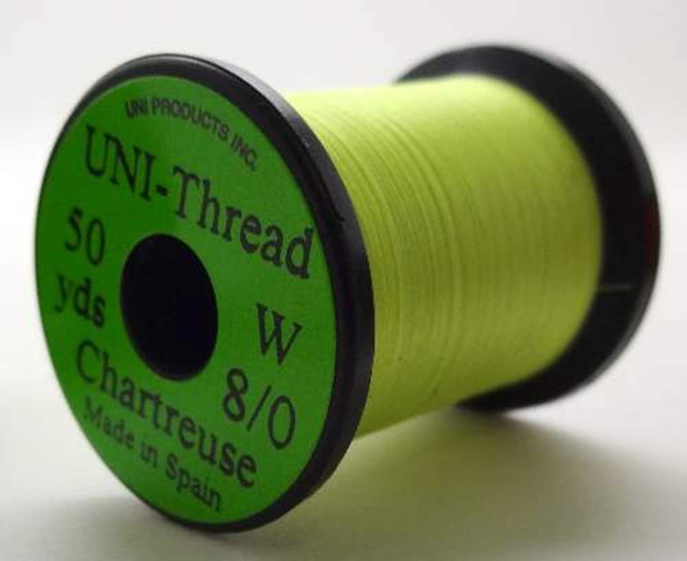 Uni Pre Waxed Thread 6/0 50 Yards Chartreuse Fly Tying Threads (Product Length 50 Yds / 45.7m)