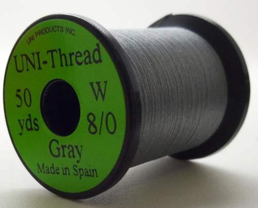 Uni Pre Waxed Thread 6/0 200 Yards Grey Fly Tying Threads (Product Length 200 Yds / 182m)