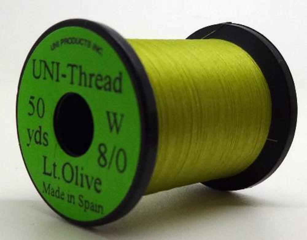 Uni Pre Waxed Thread 6/0 50 Yards Light Olive Fly Tying Threads (Product Length 50 Yds / 45.7m)
