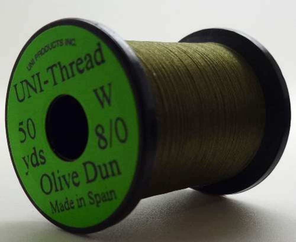 Uni Pre Waxed Thread 6/0 200 Yards Olive Dun Fly Tying Threads (Product Length 200 Yds / 182m)