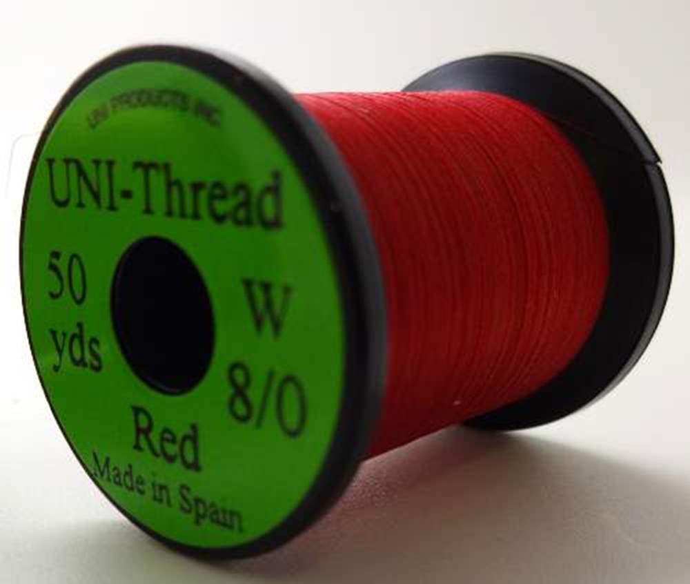 Uni Pre Waxed Thread 6/0 50 Yards Red Fly Tying Threads (Product Length 50 Yds / 45.7m)