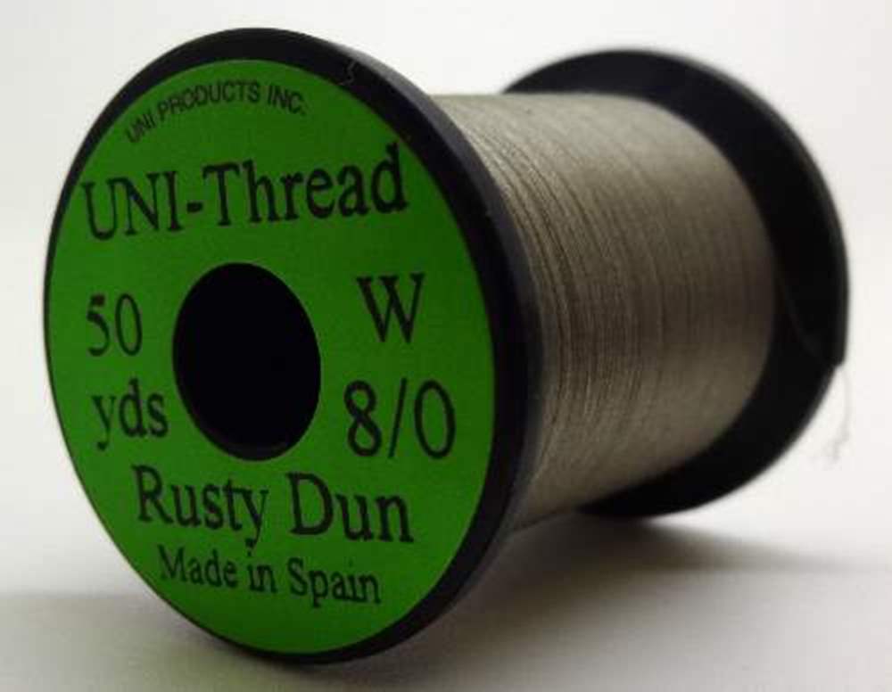 Uni Pre Waxed Thread 6/0 200 Yards Rusty Dun Fly Tying Threads (Product Length 200 Yds / 182m)