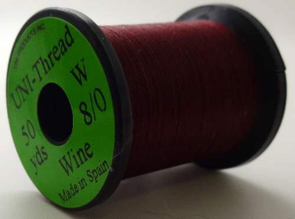 Uni Pre Waxed Thread 6/0 200 Yards Wine Fly Tying Threads (Product Length 200 Yds / 182m)